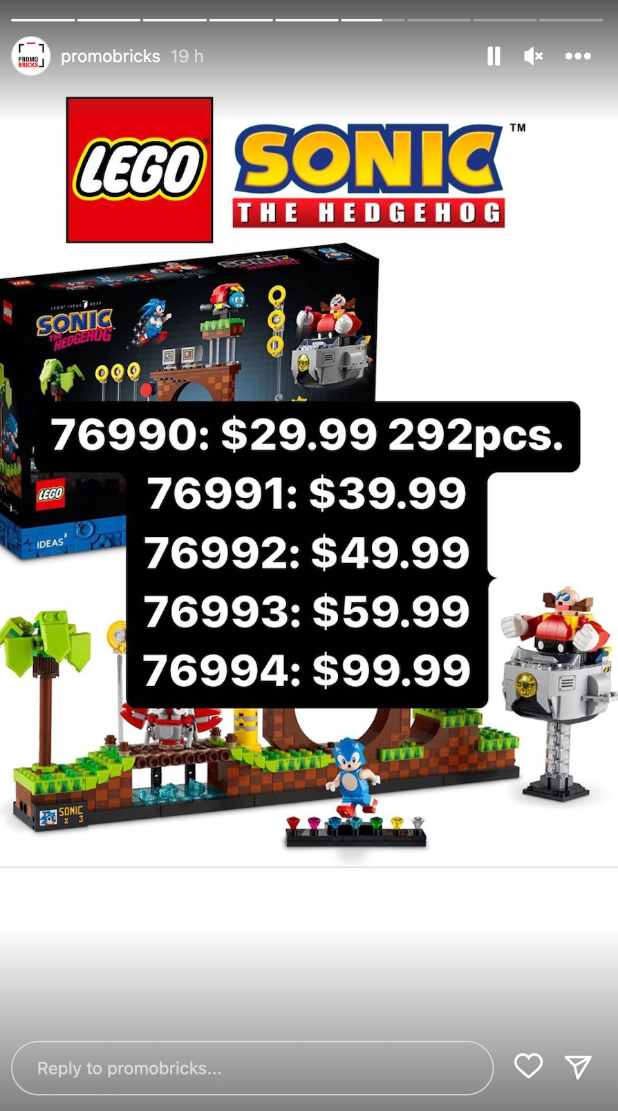 Lima set Lego Sonic the Hedgehog bocor secara online